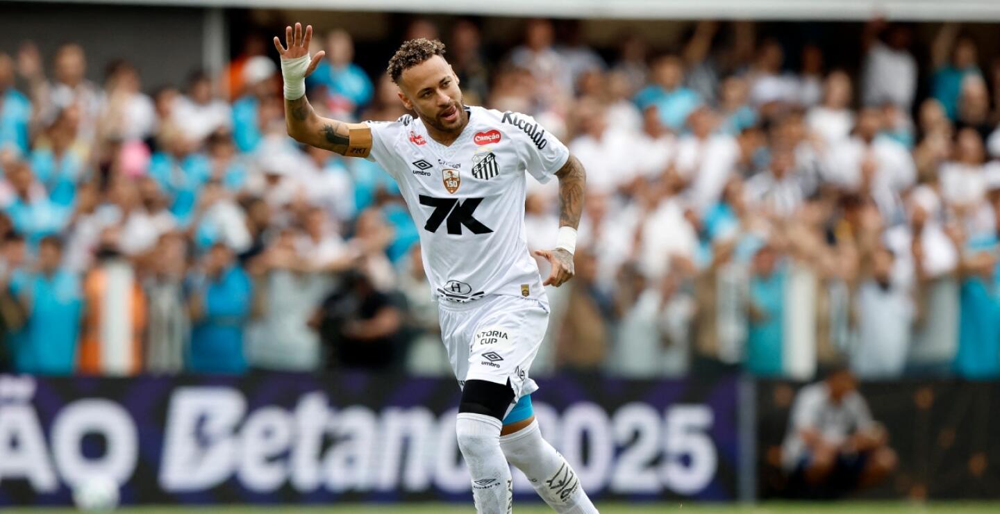 Neymar, figura del Santos. 
