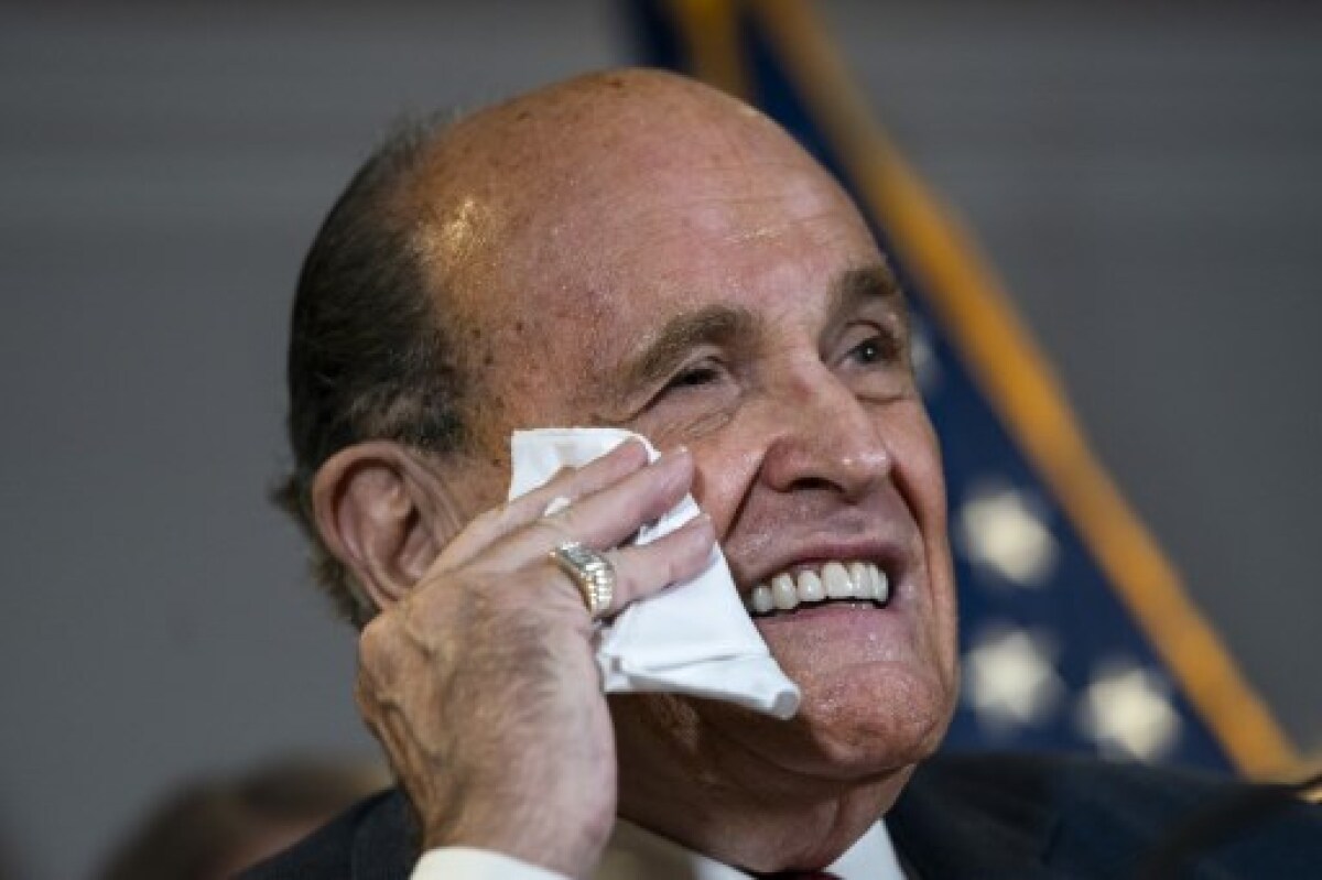 Rudy Giuliani And Trump Legal Advisor Hold Press Conference At RNC HQ
