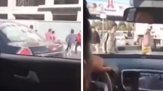 En ningún momento de la grabación se evidencia la presencia de la Policía. Eran al menor 6 limpiavidrios En ningún momento de la grabación se evidencia la presencia de la Policía. Eran al menor 6 limpiavidrios