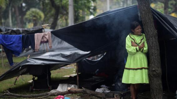 COLOMBIA-INDIGENOUS-EMBERA-PROTEST COLOMBIA-INDIGENOUS-EMBERA-PROTEST