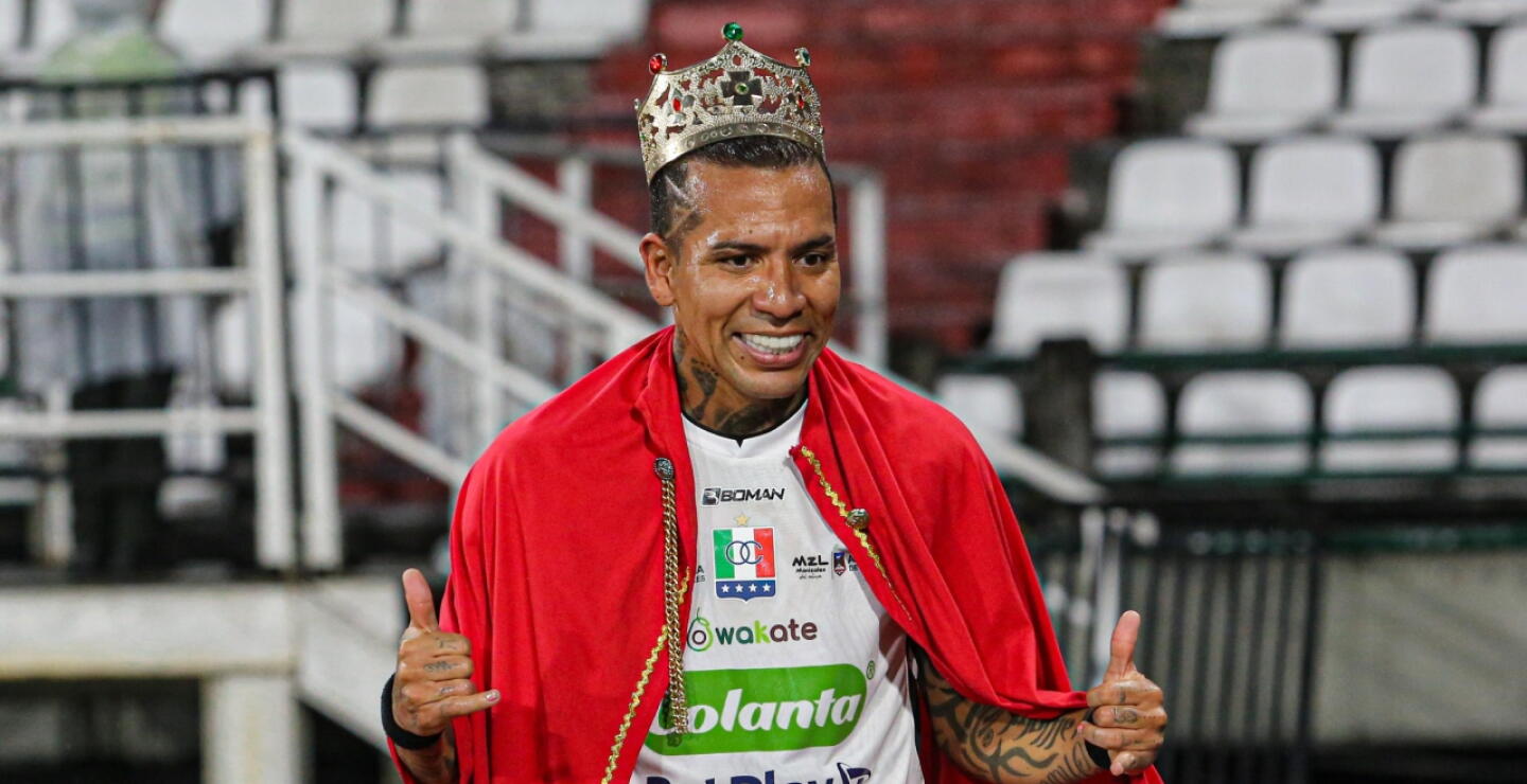 Dayro Moreno, figura y goleador del Once Caldas. 