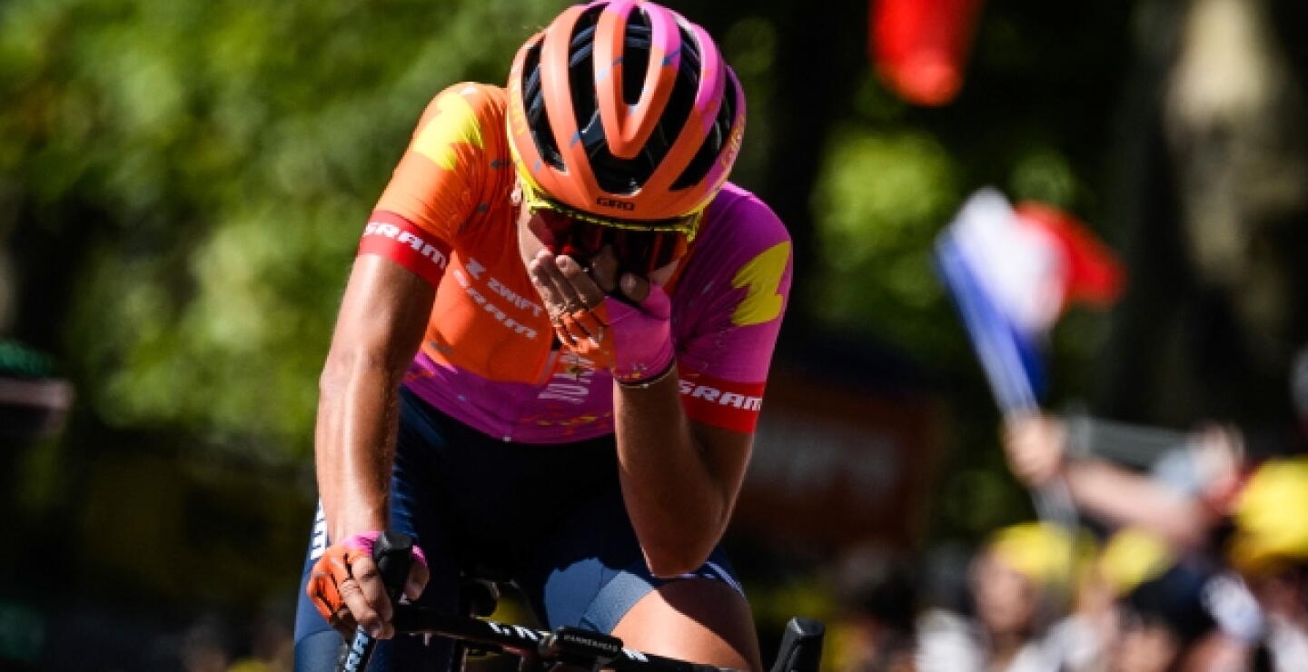 Ricarda Bauernfeind, ciclista alemana durante el Tour de Francia femenino 2023