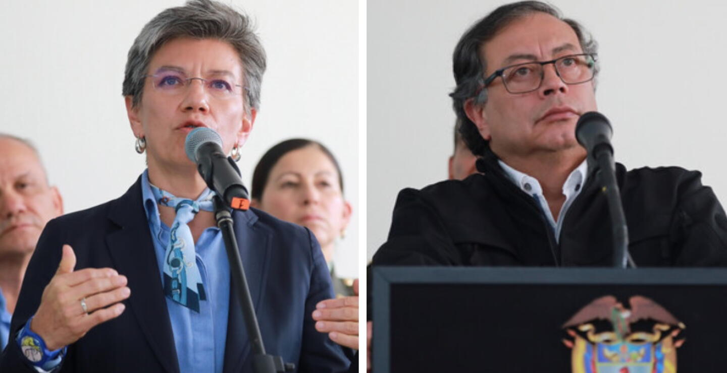 Claudia López y Gustavo Petro