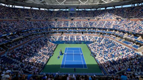 Imagen de referencia de la cancha central del US Open 2024 Imagen de referencia de la cancha central del US Open 2024