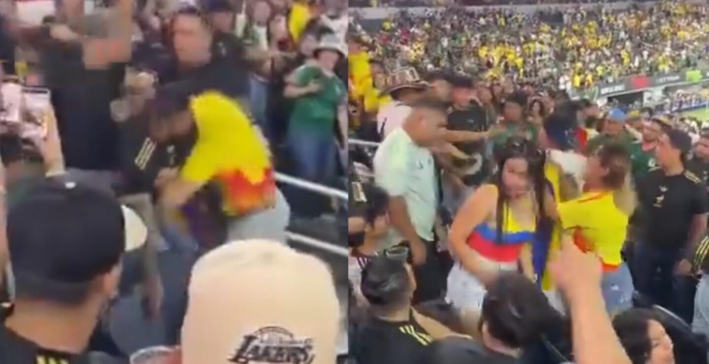 Pelea entre hinchas colombianos y mexicanos