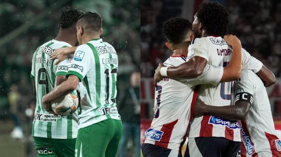 Atlético Nacional y Junior rivalizan este miércoles en cuadrangulares por Liga BetPlay II-2025.