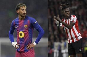 Lamine Yamal y Nico Williams se enfrentarán este miércoles en la Supercopa de España en Barcelona vs. Athletic Bilbao. 