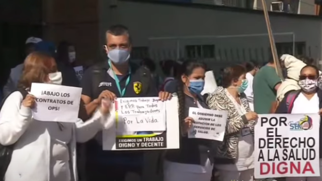 ¡Se cansaron de esperar! Personal de la salud sale a protestar por falta de garantías   