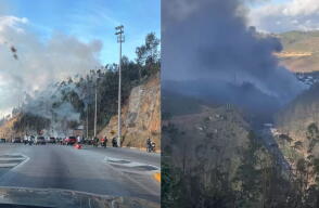 Reportan incendio en cercanías del peaje Chusacá en la ruta que conecta con Soacha y Bogotá