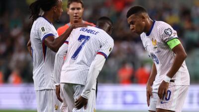 Ousmane Dembélé, en el momento de su lesión con la selección de Francia. Ousmane Dembélé, en el momento de su lesión con la selección de Francia.