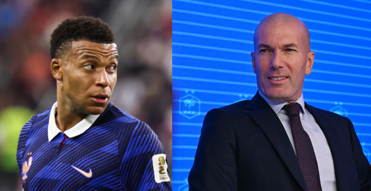 Kylian Mbappé y Zinedine Zidane 