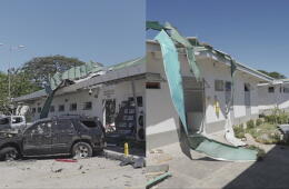 Así quedó el lugar del atentado en inmediaciones del comando de la Policía en Cúcuta