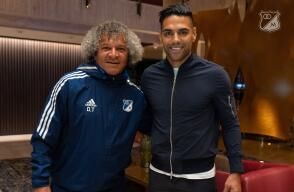 Falcao García junto a Alberto Gamero