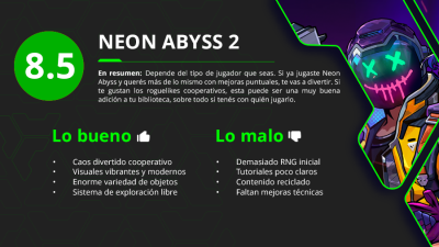 Calificación Neon Abyss 2 Calificación Neon Abyss 2
