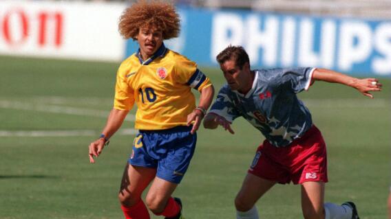Carlos 'Pibe' Valderrama, con la camiseta de la Selección Colombia Carlos 'Pibe' Valderrama, con la camiseta de la Selección Colombia