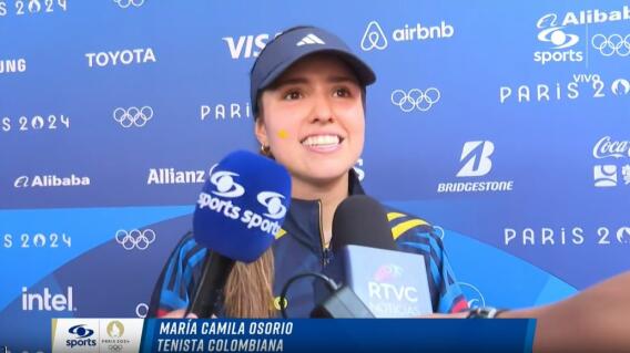Camila Osorio, tenista colombiana, tras ganar su partido de segunda ronda en París 2024 Camila Osorio, tenista colombiana, tras ganar su partido de segunda ronda en París 2024