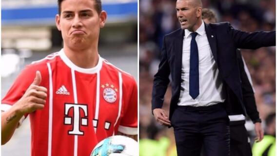 288114_Zidane rompe el silencio sobre James - AFP