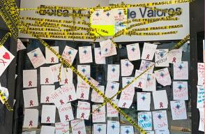 Protesta en defensa de derechos de las personas con VIH 