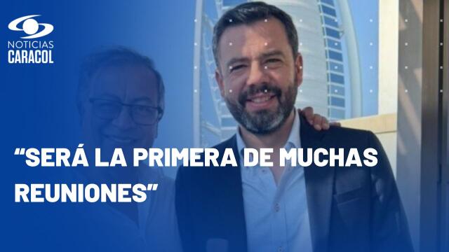 El primer encuentro de Carlos Fernando Galán, alcalde electo de Bogotá, con el presidente Petro El primer encuentro de Carlos Fernando Galán, alcalde electo de Bogotá, con el presidente Petro