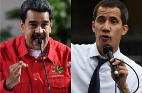 348573_BLU Radio. Juan Guaidó y Nicolás Maduro // Foto: AFP