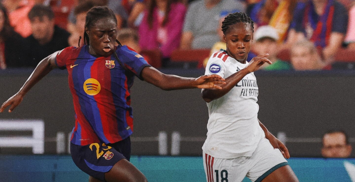 Linda Caicedo en Barcelona vs. Real Madrid en clásico por Liga F en el Camp Nou.