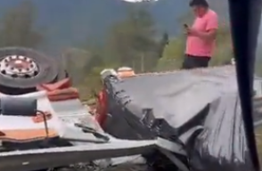 Accidente vía La Vega