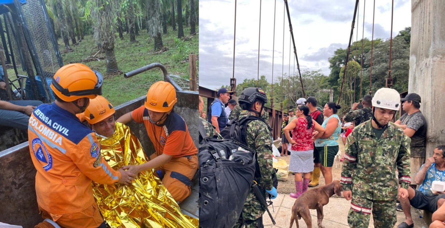 Atención de emergencia por organismos de socorro en Santander