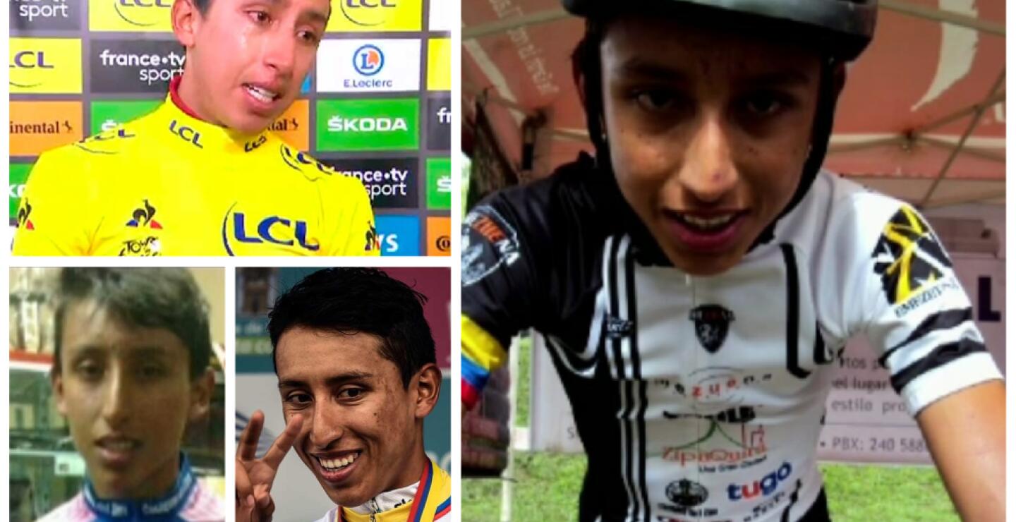 339670_BLU Radio // Egan Bernal, de niño a campeón // Fotos: Cortesía Noticias Caracol - AFP