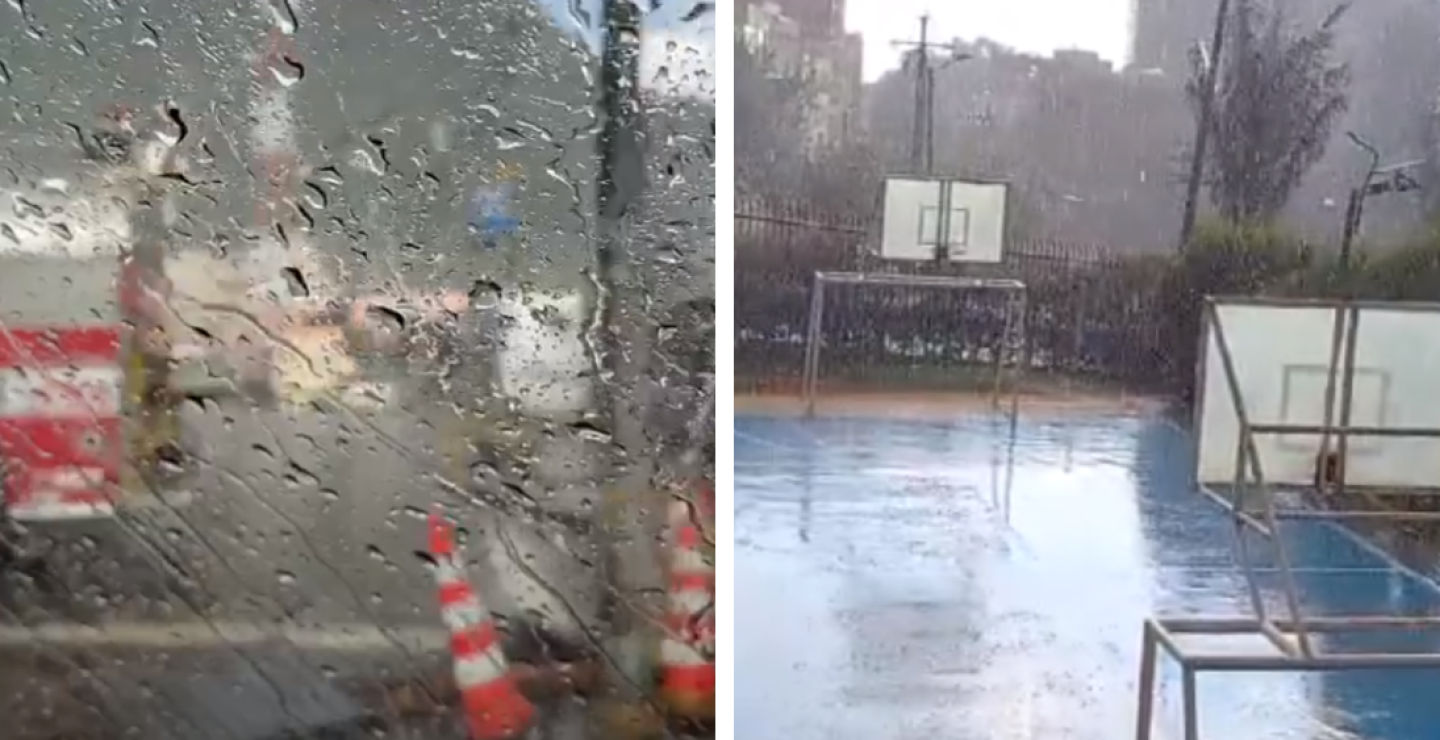 En cerro El Cable también llovió y cayó hasta granizo