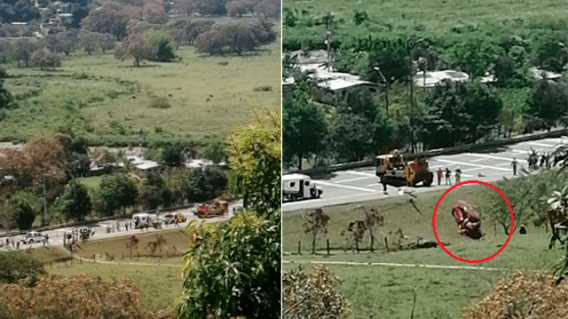 El accidente ocurrió en la vía Hatillo-Bello. Foto: Cortesía Guardianes de Antioquia