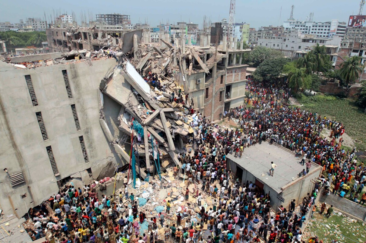 Colapso de edificio en Bangladesh. Foto: AP