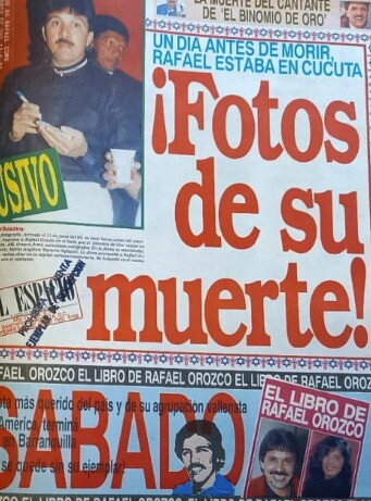 Cubrimiento de El Espacio sobre muerte de Rafael Orozco Cubrimiento de El Espacio sobre muerte de Rafael Orozco