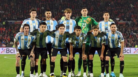 La formación titular de Argentina contra Chile por las Eliminatorias. 