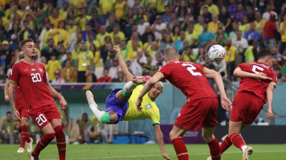 Richarlison, convirtiendo de volea el mejor gol del Mundial Qatar 2022 Richarlison, convirtiendo de volea el mejor gol del Mundial Qatar 2022
