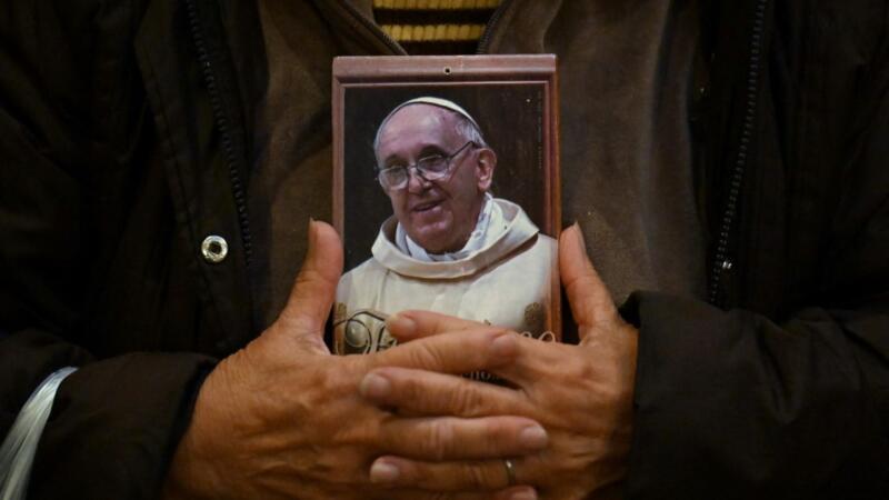 Retrato del papa Francisco en la Basílica de San José de Flores Retrato del papa Francisco en la Basílica de San José de Flores
