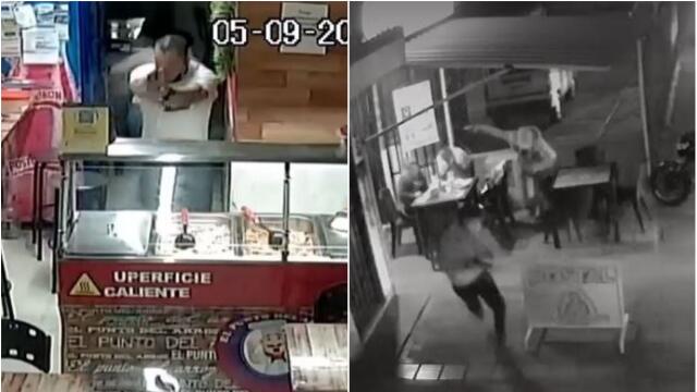 En video: llegaron a robar a un local y los recibieron a bala