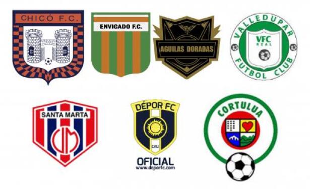 45775_Foto: Logos oficiales de equipos del Fútbol Profesional Colombiano investigados