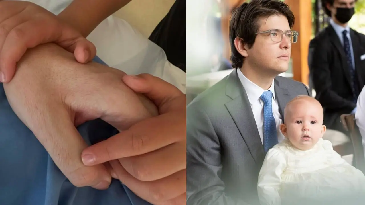 Conmovedora foto de Miguel Uribe y su hijo en la Fundación Santa Fe - NoticiasCaracol