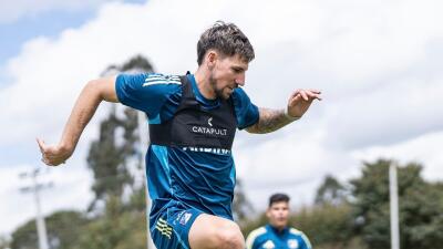 Santiago Giordana una de las figuras de Millonarios en frente de ataque.