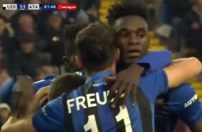 321873_Blu Radio/ Duván Zapata celebrando goles ante Udinese. Foto:Tomada de video