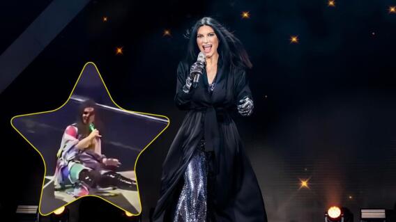 Quedó en video la fuerte caída de Laura Pausini en pleno escenario; cayó con gran estilo Quedó en video la fuerte caída de Laura Pausini en pleno escenario; cayó con gran estilo