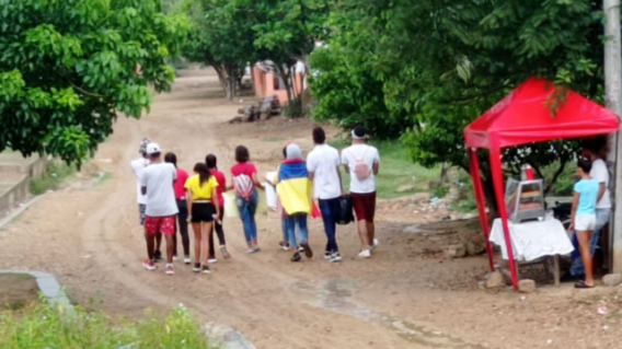 marcha de jóvenes en Canoas, Magdalena marcha de jóvenes en Canoas, Magdalena