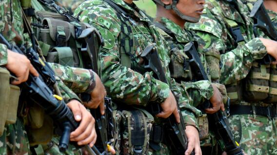 Soldados del EjƩrcito de Colombia.