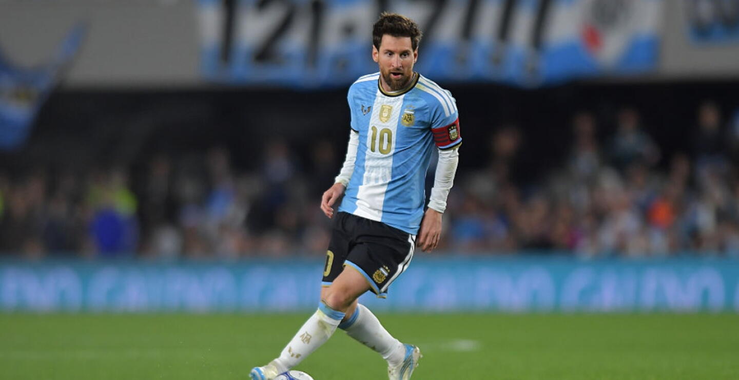 Lionel Messi en su partido de despedida con la Selección de Argentina. 