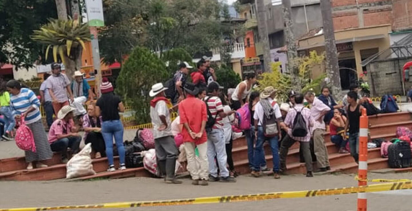 Víctimas del desplazamiento en Ituango, Antioquia / Cortesía.