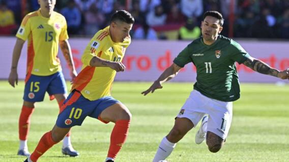 Colombia y Bolivia en el partido que se jugó en territorio boliviano Colombia y Bolivia en el partido que se jugó en territorio boliviano