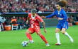 Luis Díaz en acción de juego con Bayern Múnich frente al Chelsea por Champions League.