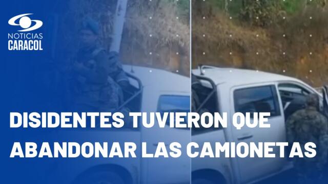 Disidencias de las FARC recorrieron Caldono en camionetas antes de enfrentarse al Ejército Disidencias de las FARC recorrieron Caldono en camionetas antes de enfrentarse al Ejército