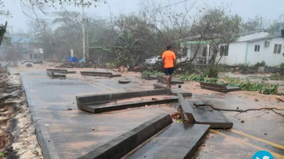 Devastación del huracán Iota en San Andrés Devastación del huracán Iota en San Andrés