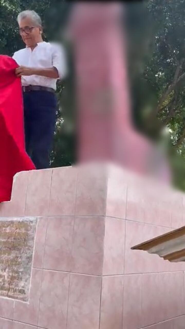 Cumplen última voluntad de una mujer: colocar estatua de miembro fálico en su tumba